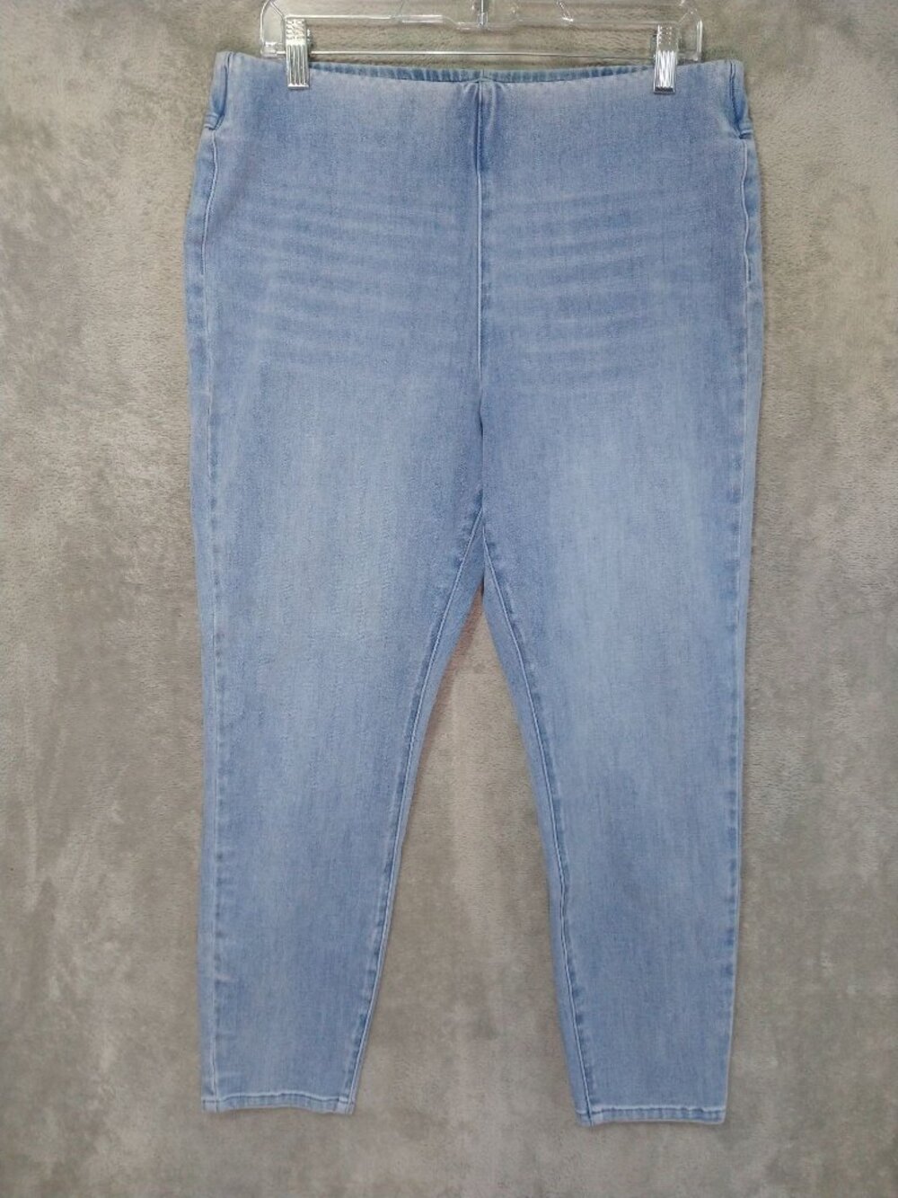 Soft Surroundings Jeans Womens Large Blue Denim Ultimate Pull On Slim Leg